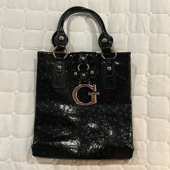 Guess black hand bag. Like new - Picture 1 of 8
